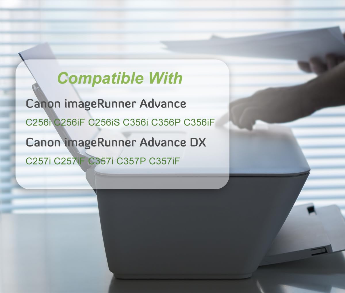 Amla Toner Compatible con Canon EXV55 Toner Cian C-EXV55 Toner Canon 2183C002 Toner para Canon imageRUNNER Advance C356i C356P C356iF C256i C256iF C256is Canon DX C257i Canon DX C357i Canon DX C357p