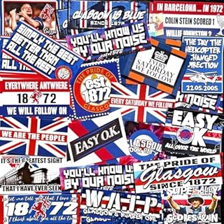100 x Stickers for Rangers Fans - Inspired by Glasgow Ultras Ibrox Scarf Flags Banners