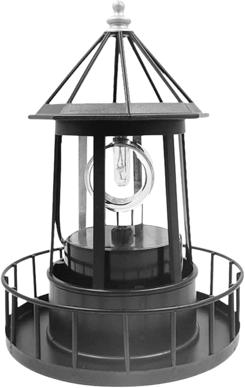 WYNOTT Lighthouse Lamp Ip65 Waterproof Solar Lighthouse 360° Rotation