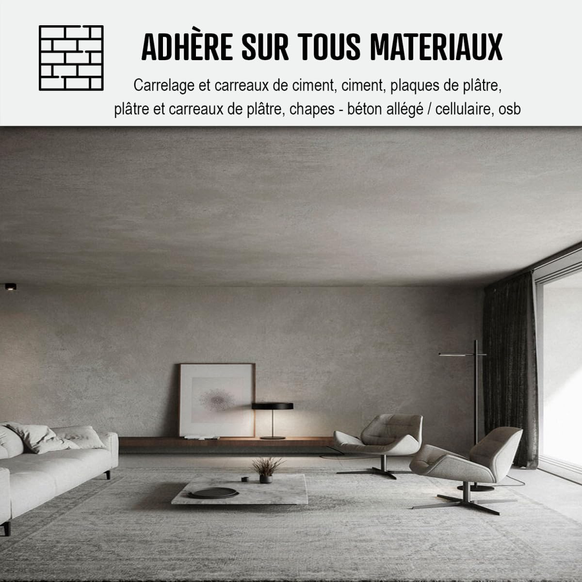 Kit de Concreto Pulido 'El Básico': Mortero + Resina + Colorante - NUANCES MINERALES - 2 m² (en 2 capas) Gris Topillo - ARCANE INDUSTRIES