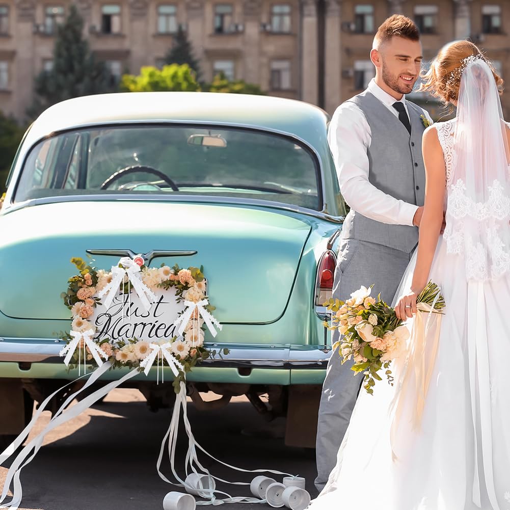 Puntale Albero Di Natale Fiocco Bianco Coccarde Matrimonio Bianche 60 Pezzi, Fiocchi Bianchi Matrimonio Fiocco Puntale Albero