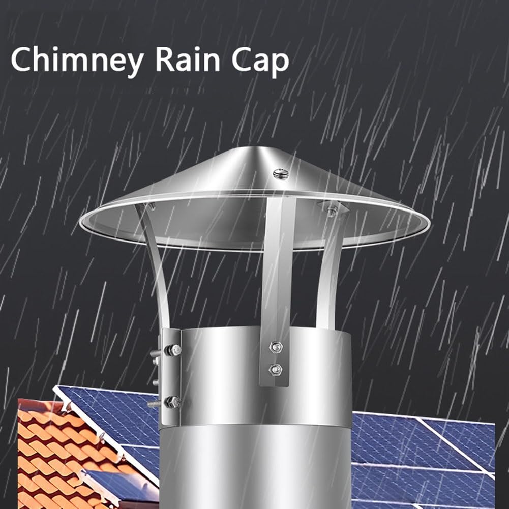 Tapa de Chimenea de Acero Inoxidable, Cubierta de Tubo de Techo de Lluvia