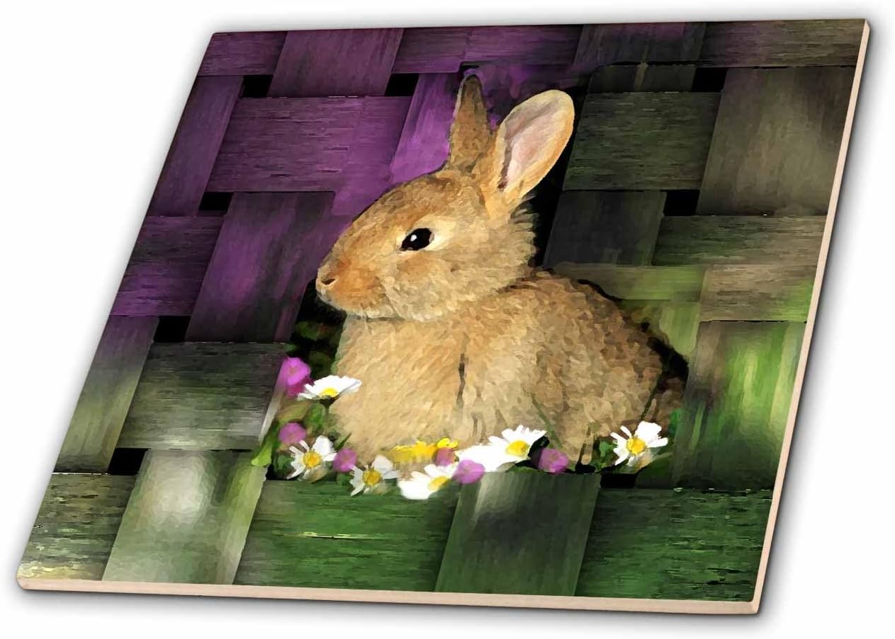 3dRose Rabbit 12 Inch Ceramic Tile