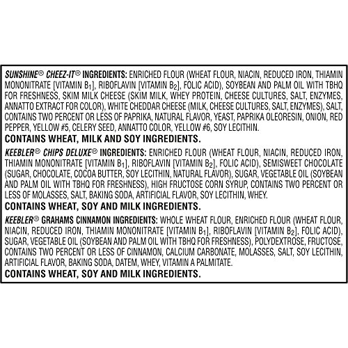 Kelloggs Gripz Chips Deluxe/CheezIt/Grahams Snack Variety Pack 140.9 Oz