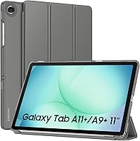 Vista 28 de MoKo Funda para Galaxy Tab A9+/A9 Plus de 11 pulgadas 2023, Funda Protectora Inteligente Delgada con Soporte y Carcasa Trasera Translúcida de PC