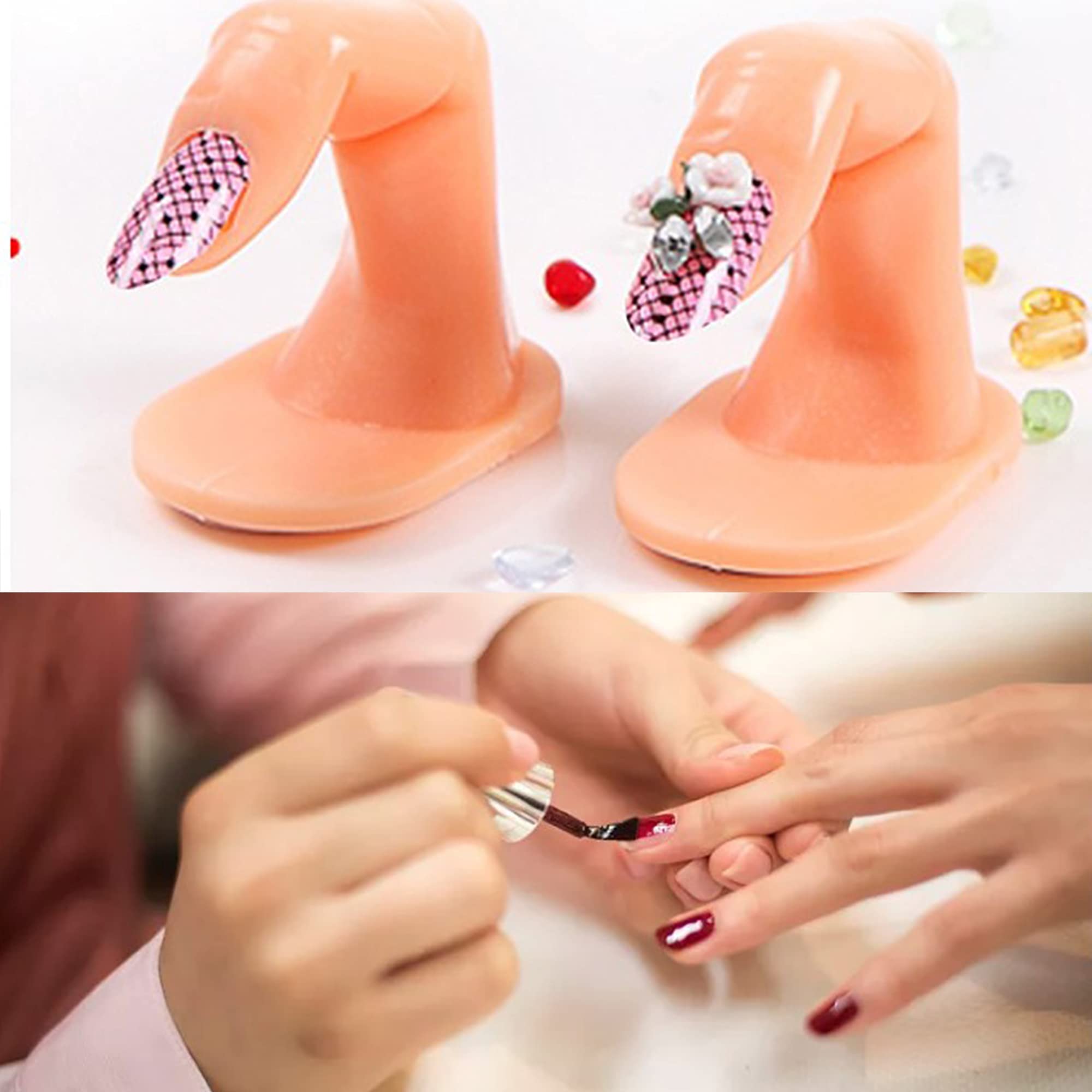 10 Sztuk fałszywe palce rąk i palców, Manicure ćwicz palec, Plastikowy model palca, Praktyka zdobienia paznokci, Palce Pleśń, Palec treningowy do sztucznych paznokci, Praktyka zdobienia paznokci