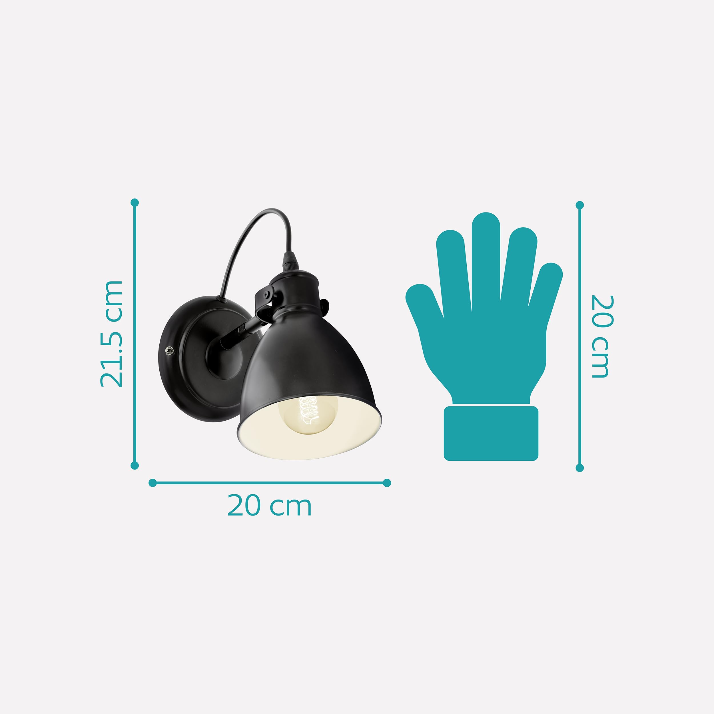 EGLO - Lampada da Parete Esterna con Sensore Manfria 10W Antracite