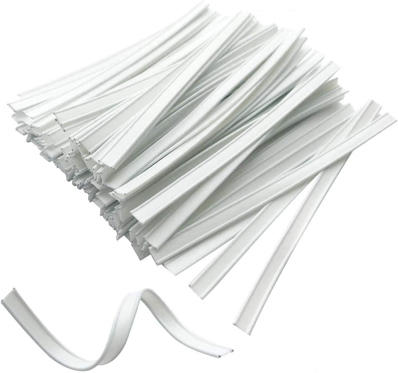 100 PCS Plastic Nose Bridge Wire for Face DIY Making, Washable Double Wire Nose Bridge Strips, 10CM Flat Nose Wire Clips Adjustable Plastic Pieces Strips Straps for Face DIY Making
