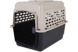 Petmate Vari Dog Kennel 32" Portable Dog Crate, Taupe and Black