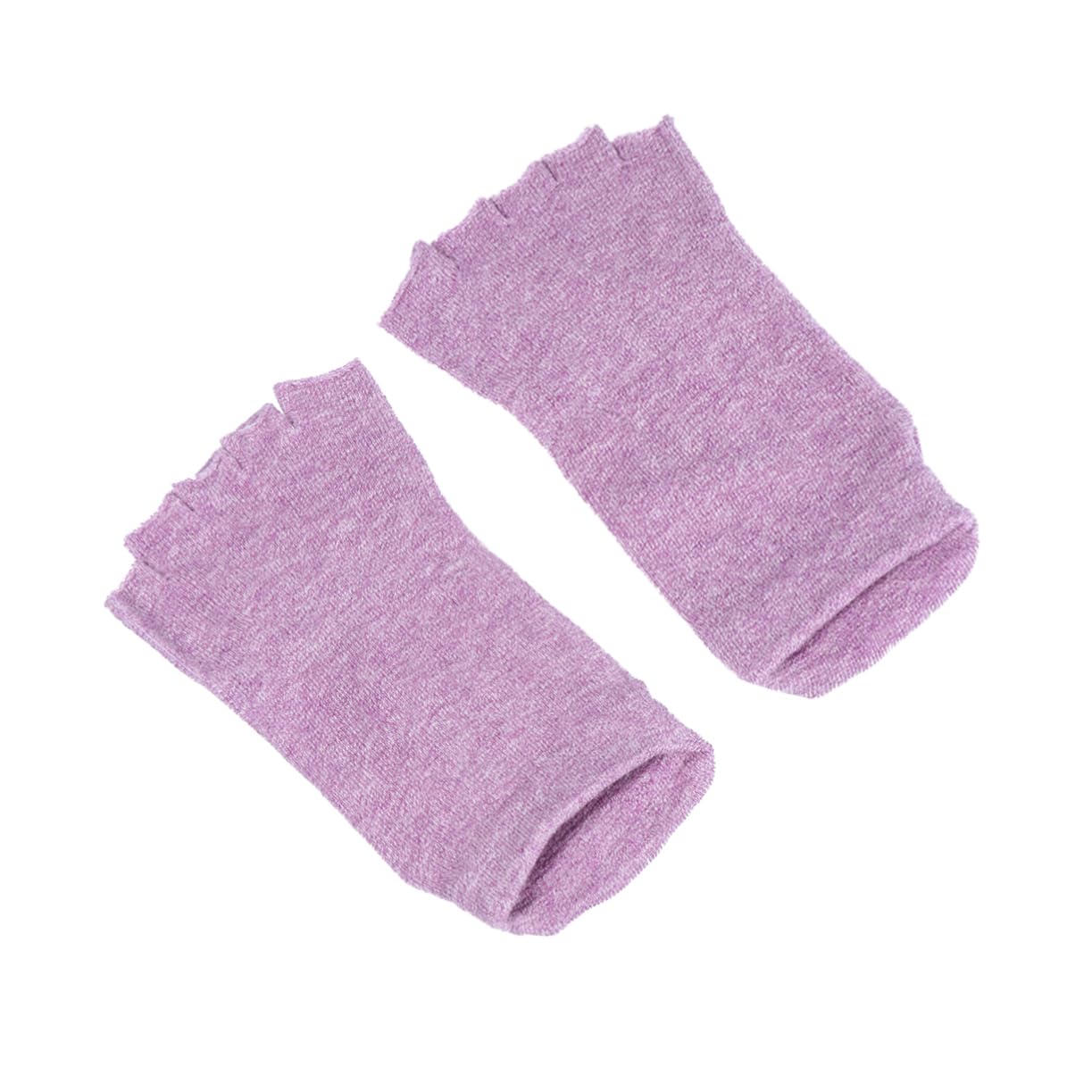 TOVINANNA 1 Pair Open Toed Non Slip Yoga Socks for Women Moisturizing Breathable Sports Socks for Running Walking and Daily Use Violet