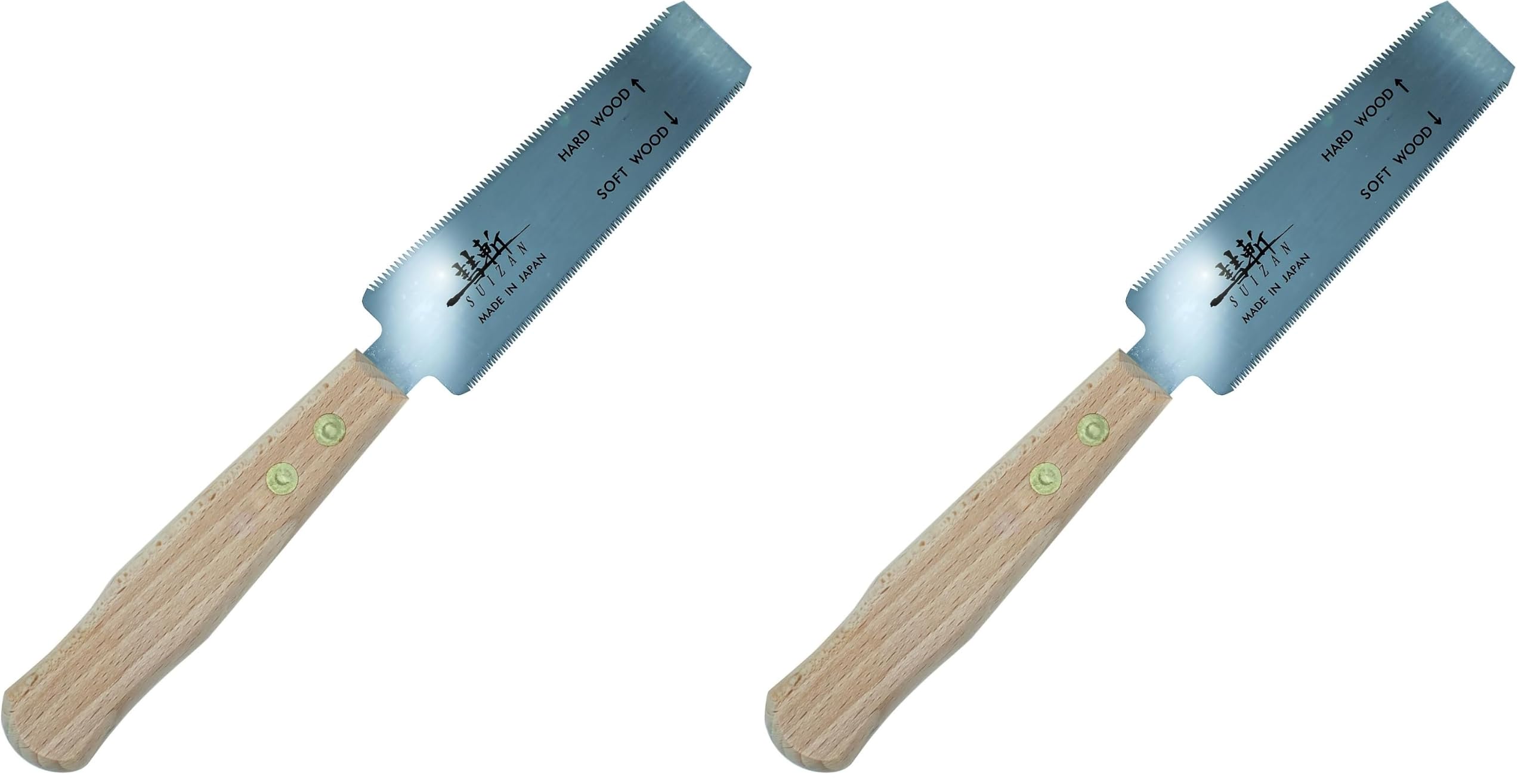 SUIZAN Flush Cut Saw 5" - Japanese Pullsaw Hand Saws Wood Cutting (Pack of 2)