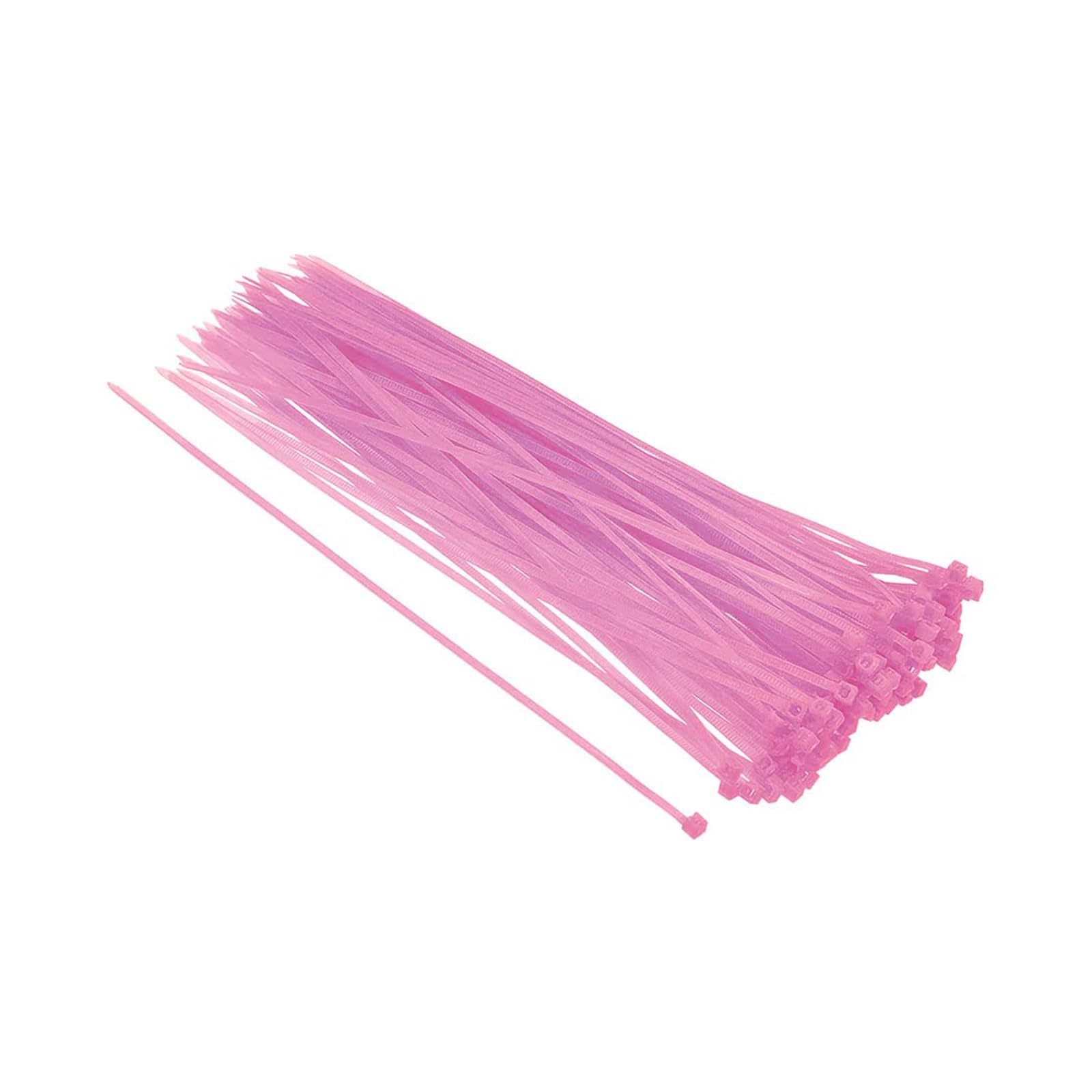 Unifizz 100PCS PCS Cable Zip Ties 200mm x 2.5mm Pink – Self-Locking Nylon Tie Wraps Nylon Cable Wire Ties for Household, Office & DIY Use