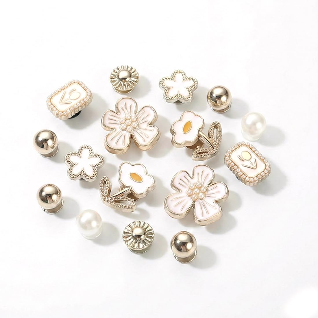 1 Set di Accessori per Scarpe a Forma di Fiore, Fibbie per Scarpe Glitterate, Decorazioni per Scarpe e Borse, Design Elegante, Adatto a Ragazze e Donne.