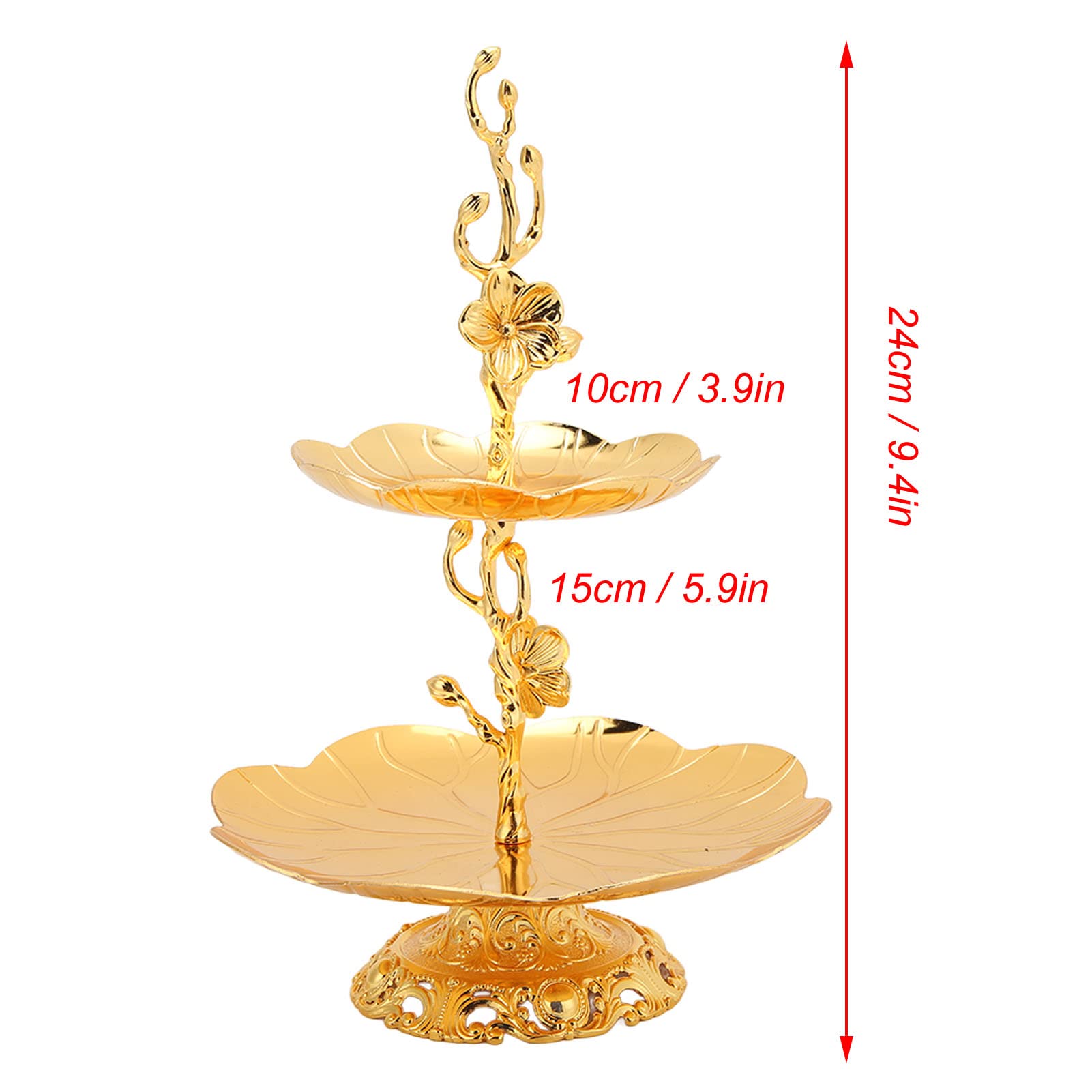 2 Layer Cupcake Stand Retro Fruit Plate European Decorative Plate Two Tiered Tray Cupcake Stand Tower for Birthday Party Cupcake Display Dessert Wedding