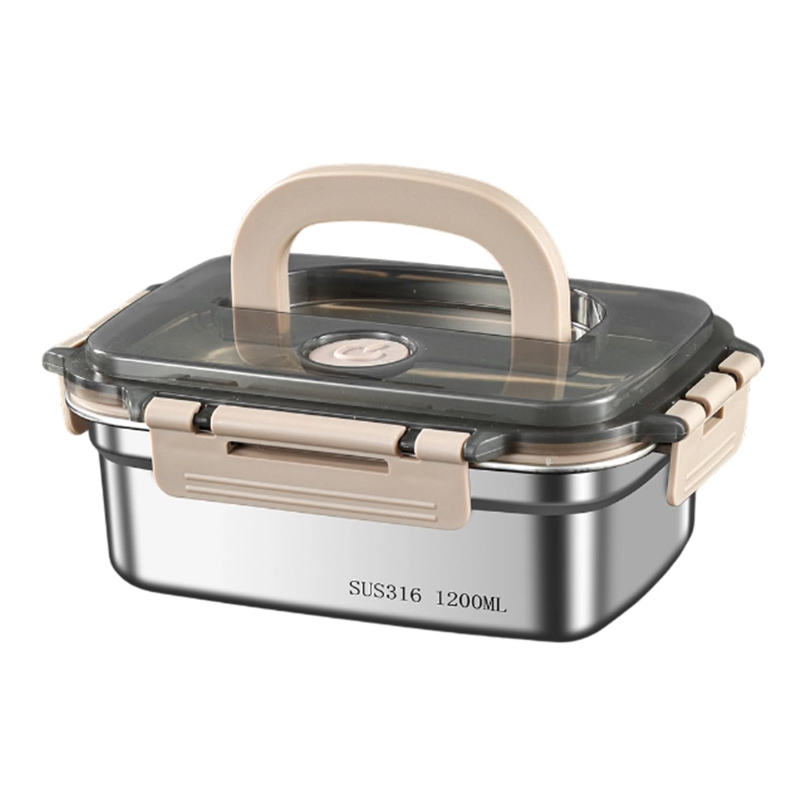 Xinsheinelry Large Stainless Steel Food Storage Container with Lid and Handle Meal Preps Lunch Box for Vegetables, Fruits, Snacks Steel Bentos Box with Leakproof Lid