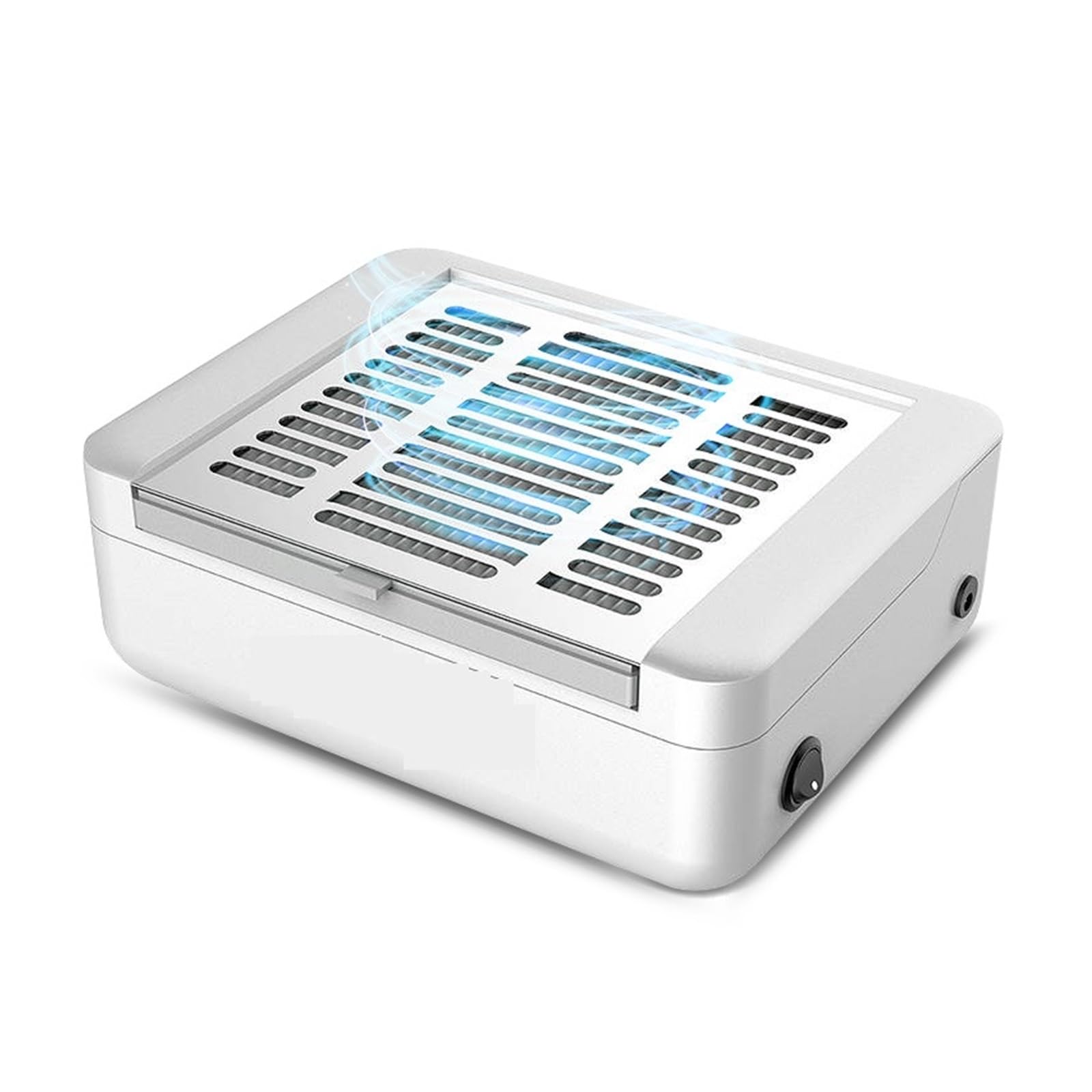 MRKU Aspirateur à poussière pour Ponceuse à Ongles avec Filtre Lavable, Silencieux et Puissant, 40 W, pour manucure et Vernis Semi-Permanent. Idéal pour Le Retrait des Vernis Semi-permanents.