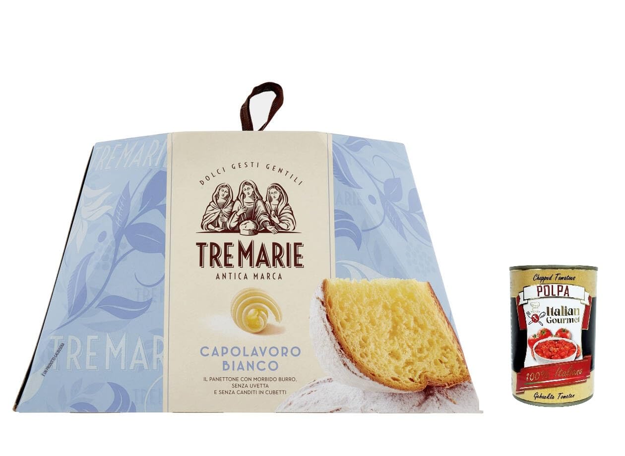 Tre Marie Panettone Capolavoro Bianco 800 g – italienischer Weihnachtskuchen ohne Rosinen & kandierte Früchte