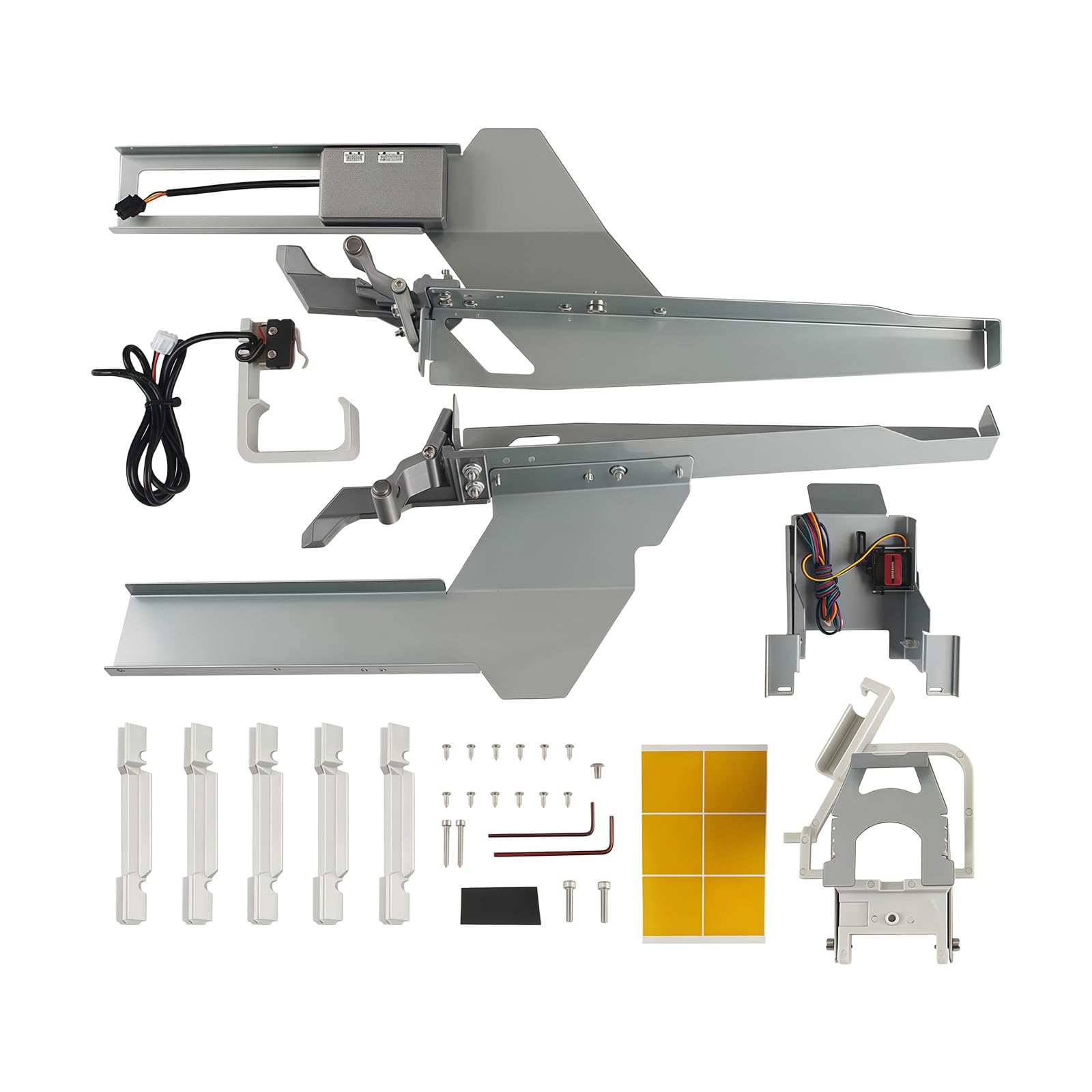 Ensemble de matériel de changement de plaque pour imprimante 3D de laboratoire de bureau, accessoires de remplacement de plaques mécaniques en métal avec supports préconstruits, rails et pièces de