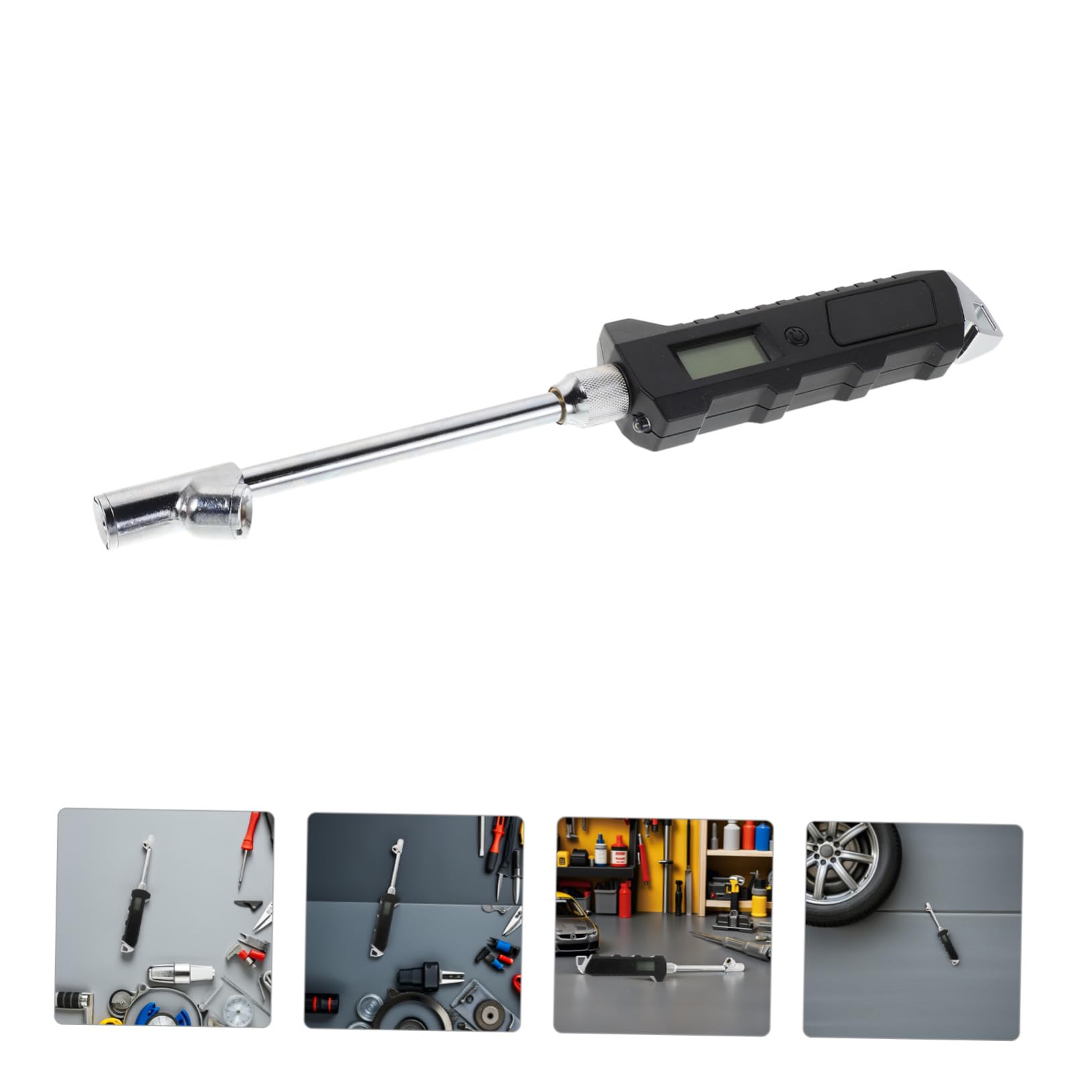 Mipcase Manomètre Numérique Double Tête LCD Rétroéclairé Précision pour Voitures Camions et Vélos Affichage Clair Nocturne Compatible Multiples Valves Contrôle Portable de Pression des