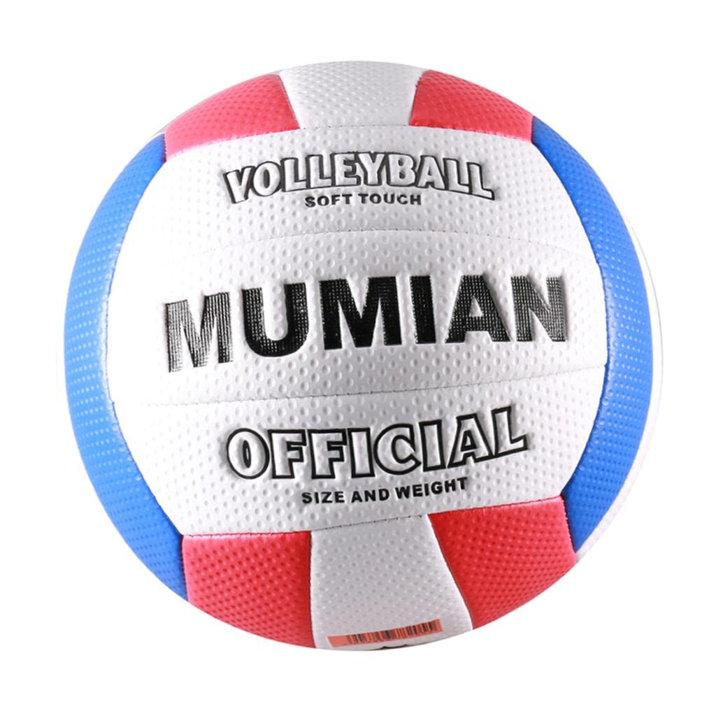Volleyball-Trainings-Rennwettbewerbsspiel, offizielle Größe 5, weicher Ball, Weiß, Rot, Weiß, Blau, 21 cm
