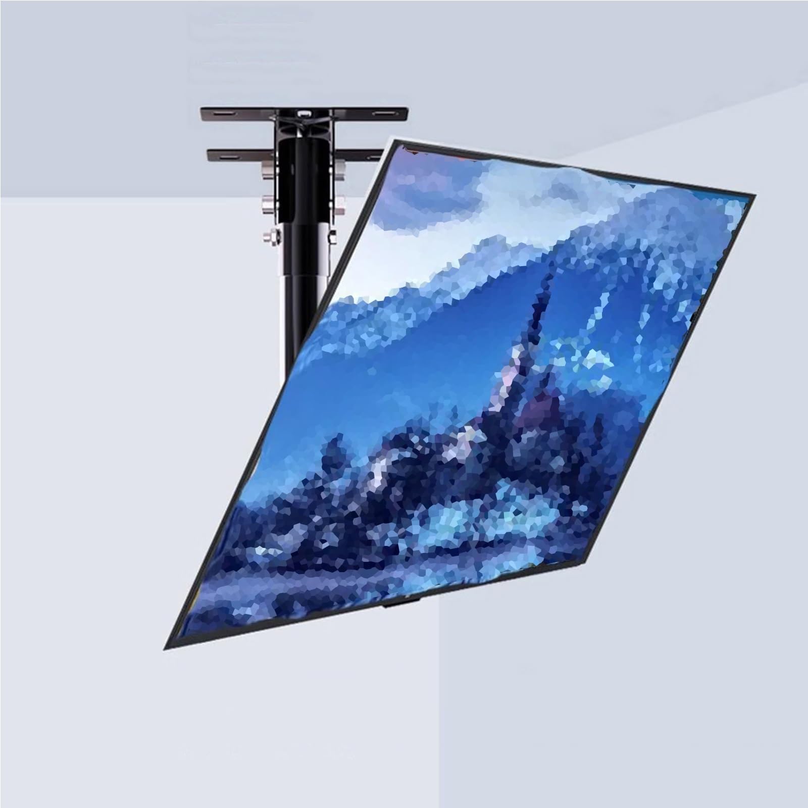 THEGA Montaje En Techos - Soporte para TV De Techo, Soporte Giratorio para TV con Rotación De 360 Grados Y Movimiento Completo para Televisores De 27 A 55 Pulgadas, Soporta hasta 66 Libras/30 Kg