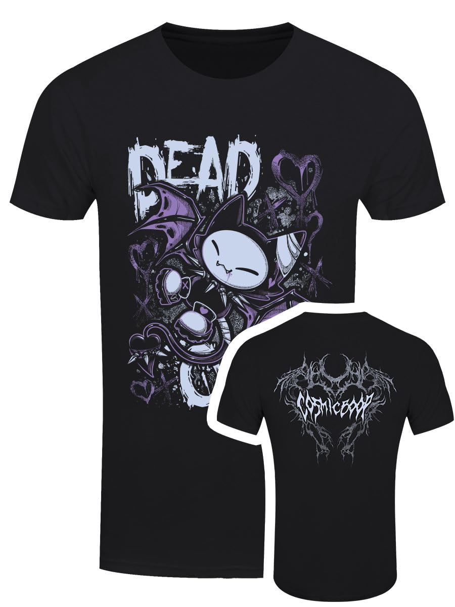 Grindstore Men's Black Cosmic Boop Dead Cute T-Shirt