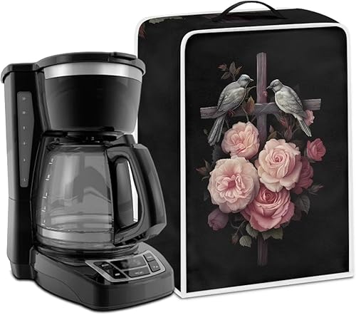 Miniatura 7 de Mintulipy Funda para cafetera, protección de música, para cafetera, para cocina, cafetera, cubierta antipolvo, compatible con Keurig K-Classic,