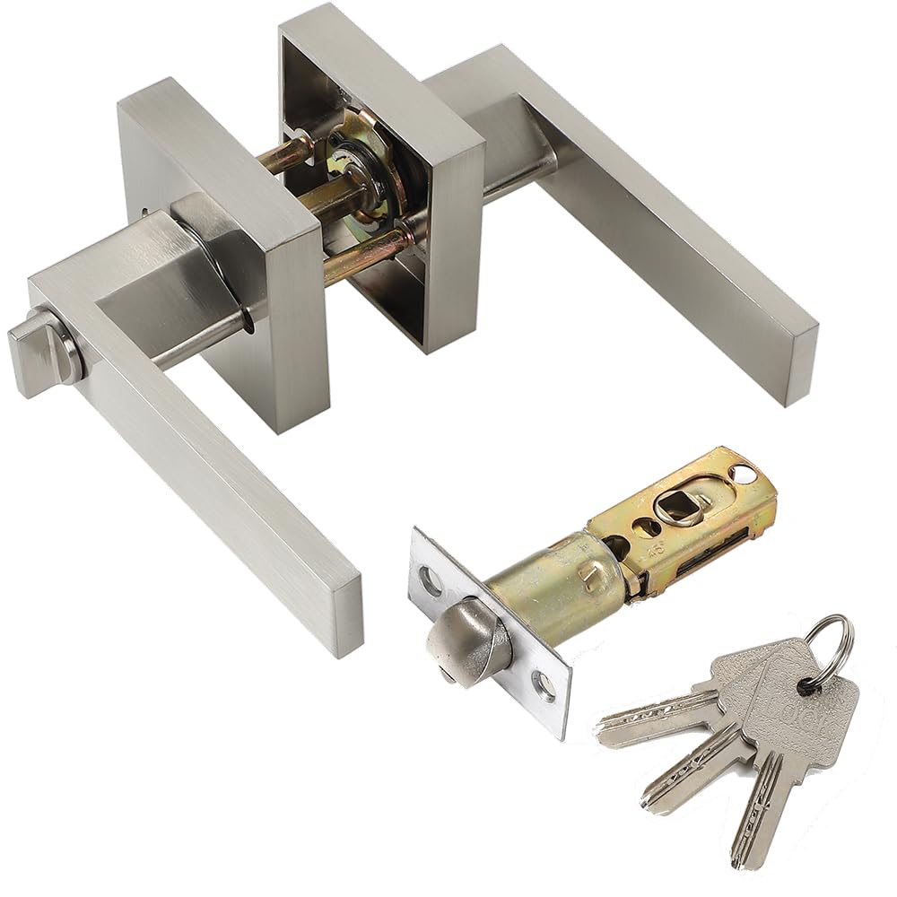 Amazon.co.jp: AllBright ドアノブ 鍵付き 室内 浴室 レバーハンドル