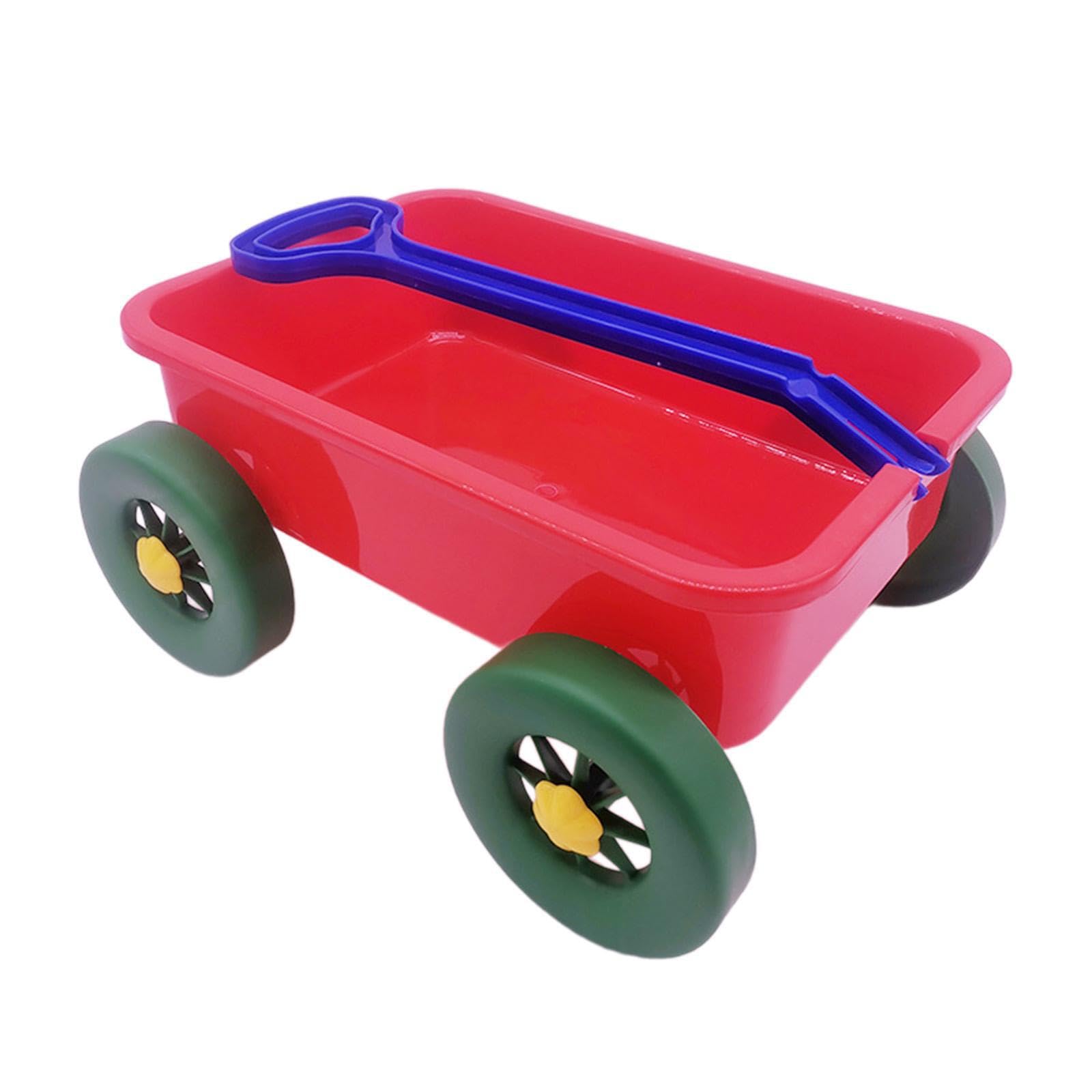 Lightweight Summer Beach Toy Wagon Vehicle Kids Backyard Play And Adventure Fun Summer Sand Toys Trolley Is Wagon Toy Pretend Play Kids Outdoor Vehicle , Red