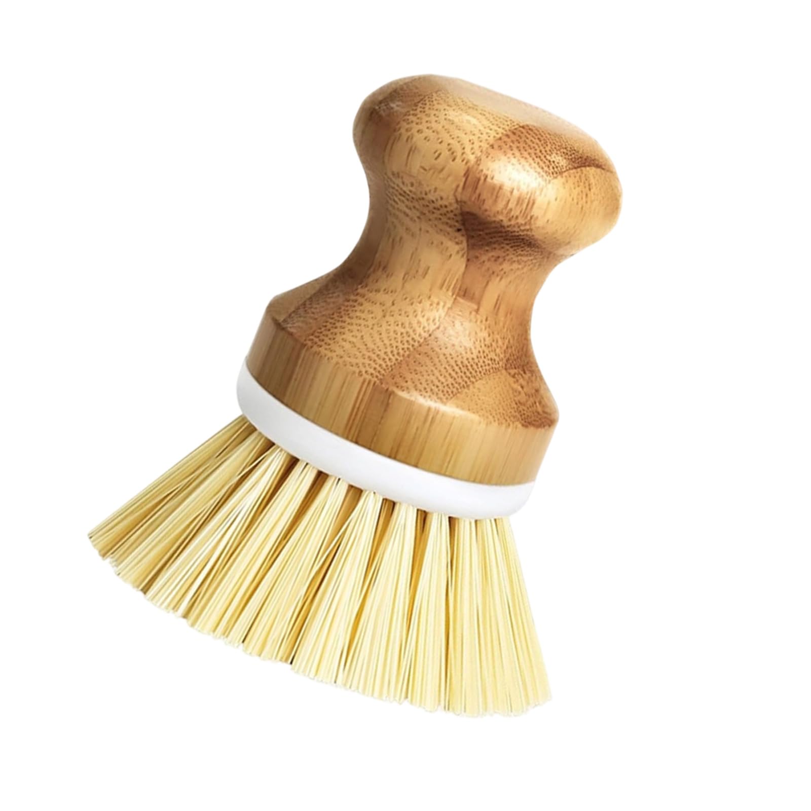 yanwuwa Bamboo-Look Kitchen Brush Round Hand Grip Dense Bristles for Cookware Sink Care and Compact Countertop Home Upkeep Cookware Scrub Brush Sink Stovetop Look Handle Hand Grip Dense Bristles Care