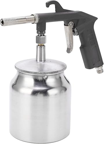 Kit de pistola de chorro de arena, kit de herramientas de pistola de pulverización de chorro de arena con olla de aluminio de 750 CC para limpieza
