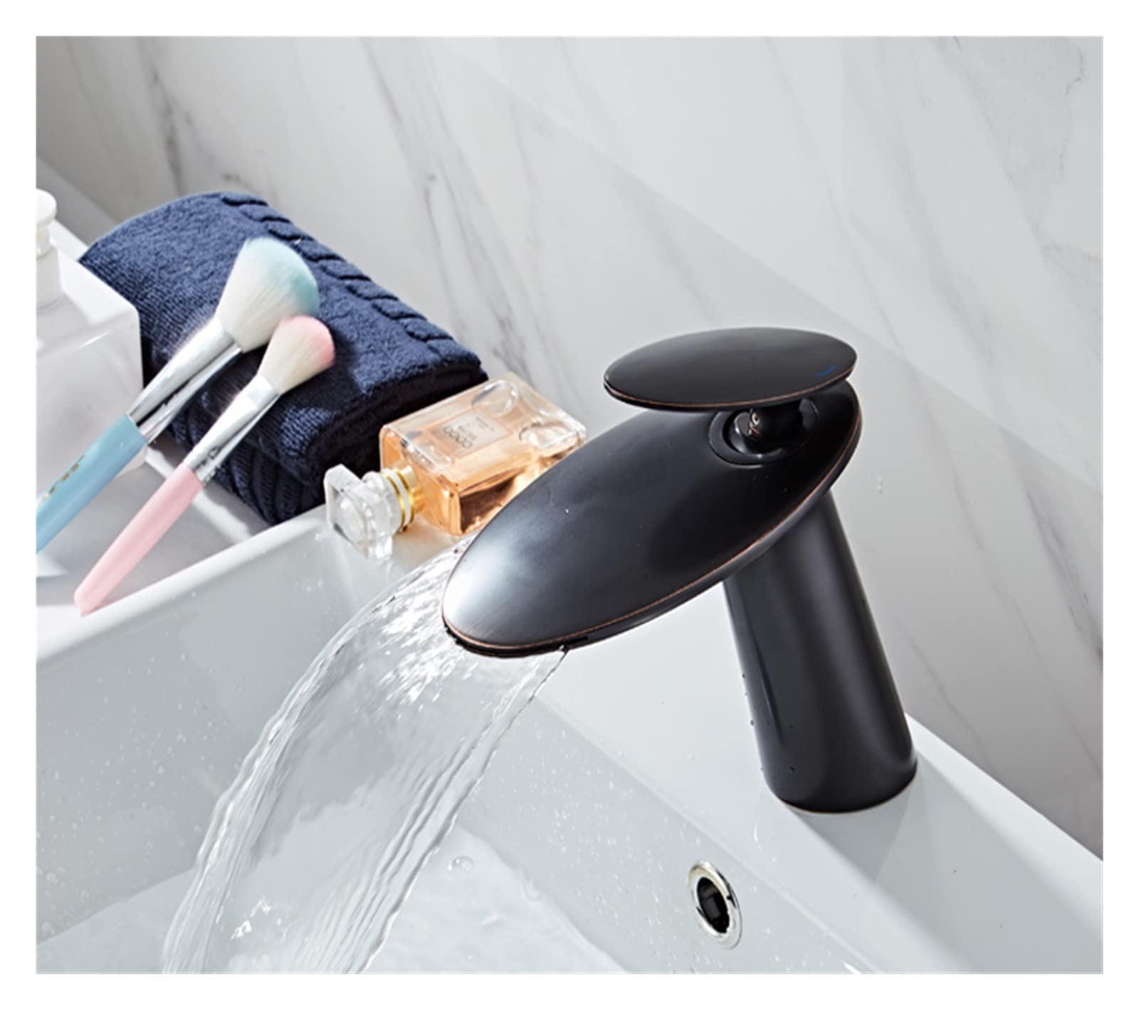 Robinet de lavabo mitigeur cascade en laiton pour évier de salle de bain