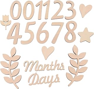 LABRIMP 1 Ensemble Panneaux pour Photos de Décorations Mensuelles et Annonces de Naissance Naturel