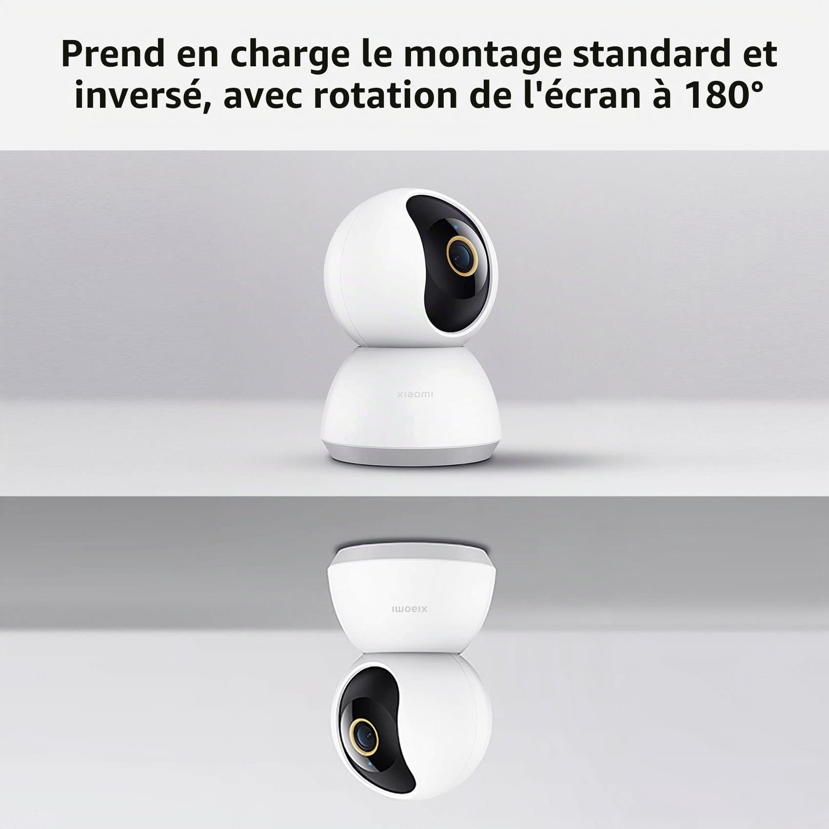 Xiaomi Mi Smart Camera C300 Caméra Surveillance WiFi Intérieure Caméra 360°, Détection Humaine AI Suivi Intelligent Sirène Audio Bidirectionnel, pour Bébé et Animaux