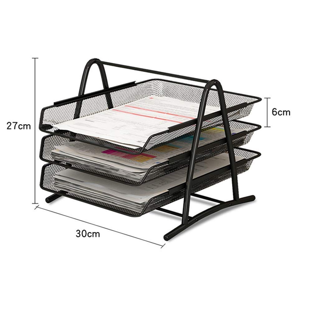 Portadocumenti, Portadocumenti A4, Portadocumenti, Portadocumenti, vassoi Carta, portalettere, vassoi portalettere, Organizer - Nero, 3Erpack,2erPack (Nero 4erpack)