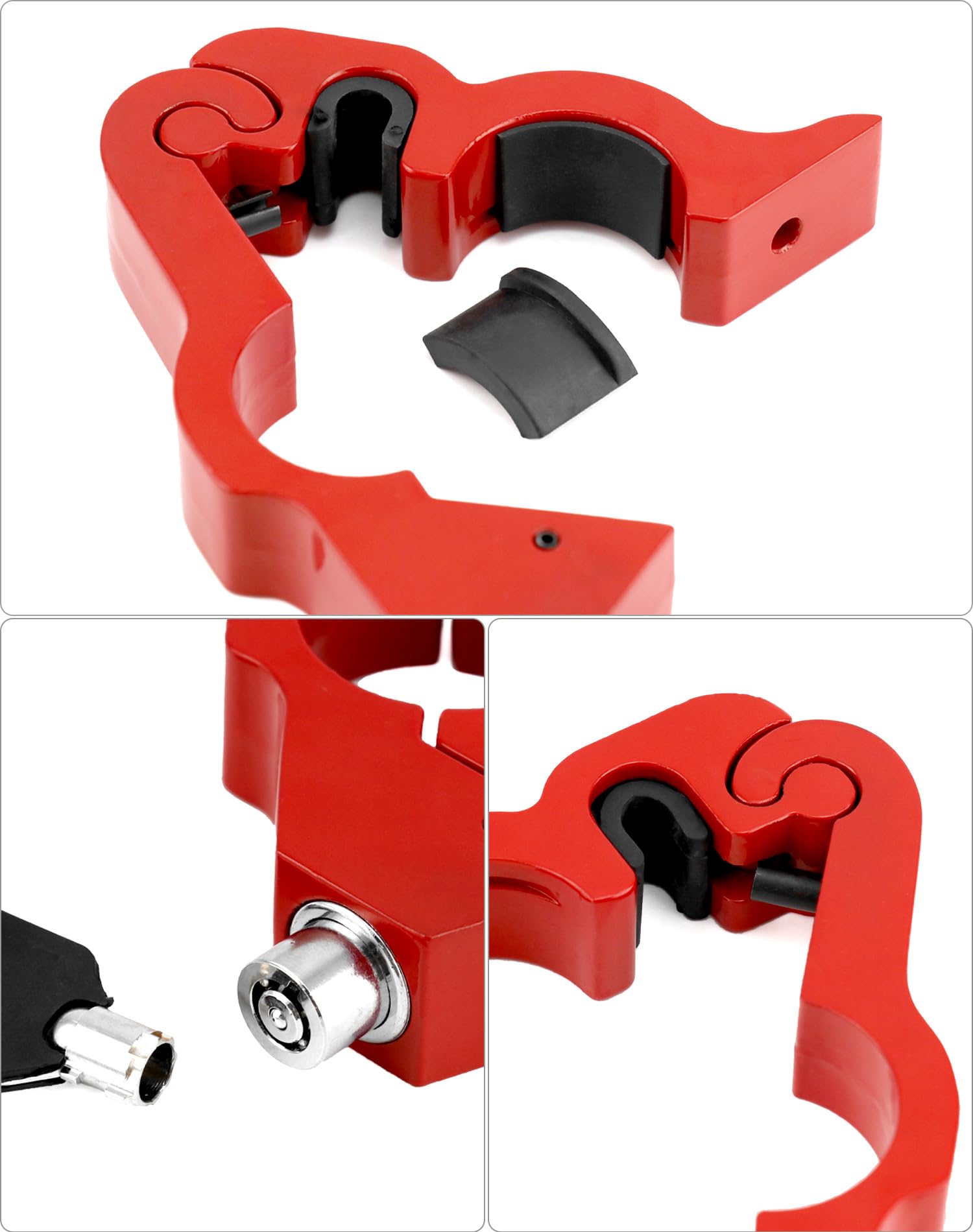 RADIKAL RK538R Verrou De Frein Pour Moto, Serrure Antivol Quad Scooter