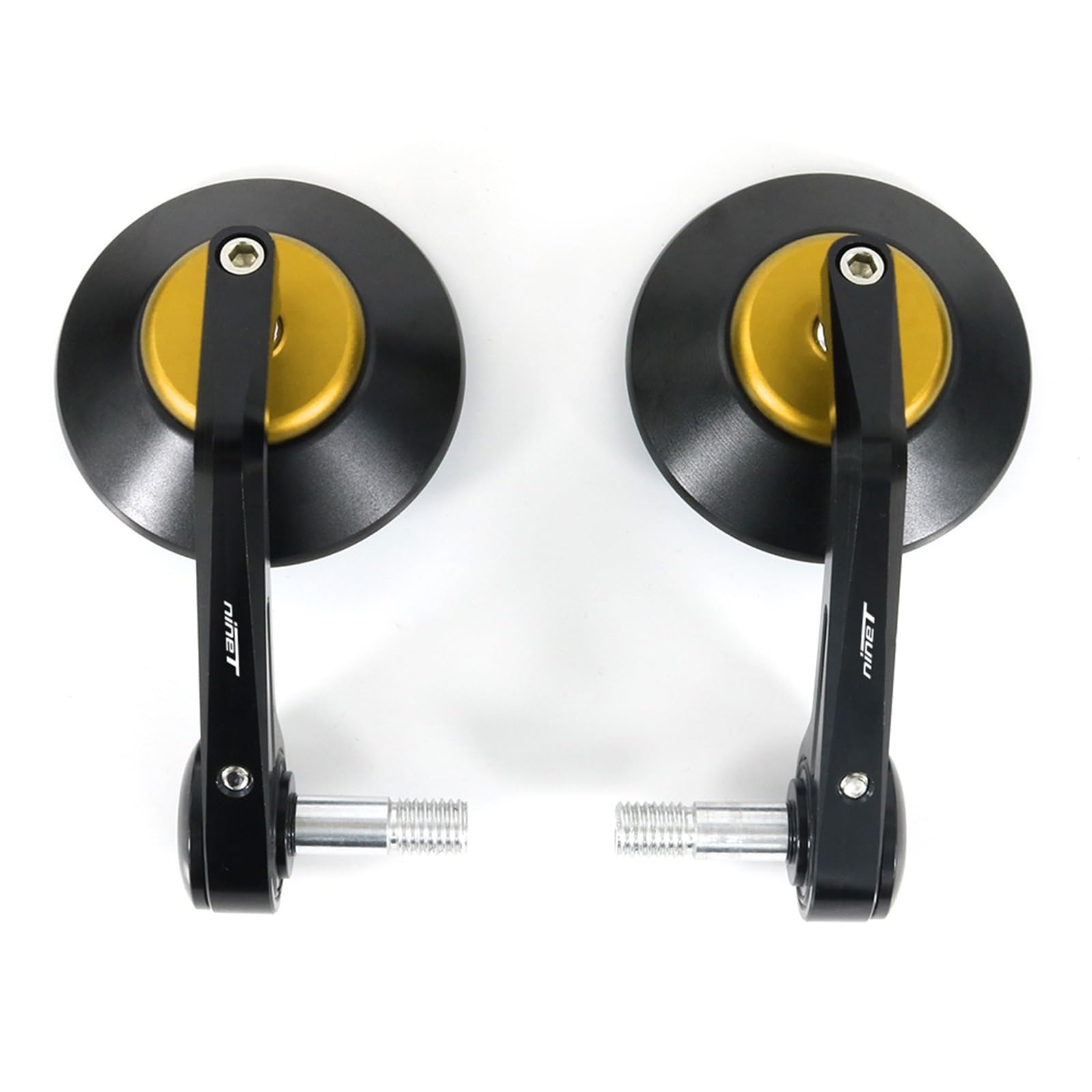 Espejos Moto Homologados Ajuste Para BM & W Para R Nine-t 2014 2015 2016 2017 2018 2019 Espejo Motocicleta Barra Manija Espejos Retrovisores Laterales Geevorks(Yellow)