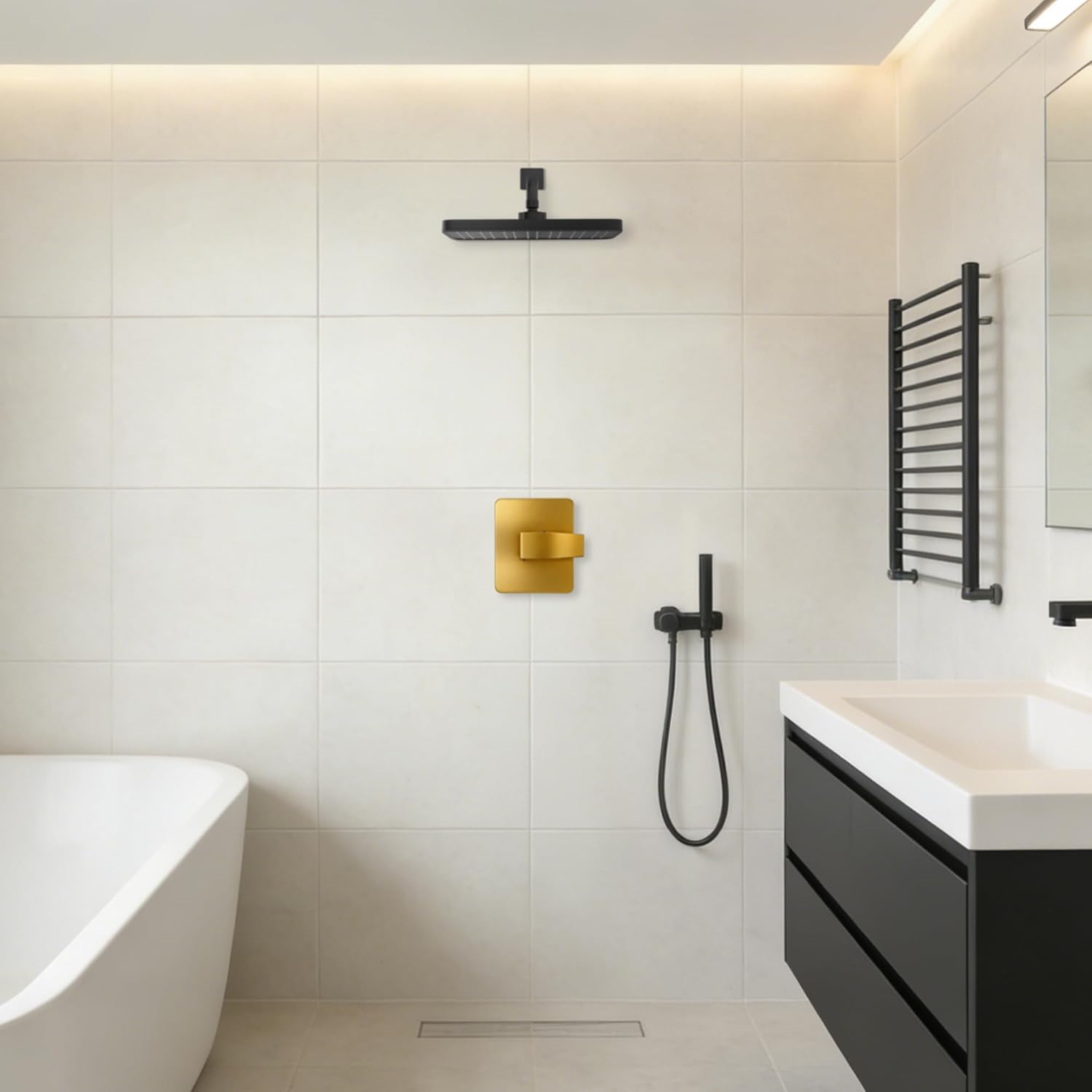 Replacement for Delta 13/14 Series Shower Faucet Set,Shower Handle Set Compatible with RP46074,Fits R10000 Series Valves(Cartridge and Valve Not Included),Brushed Gold
