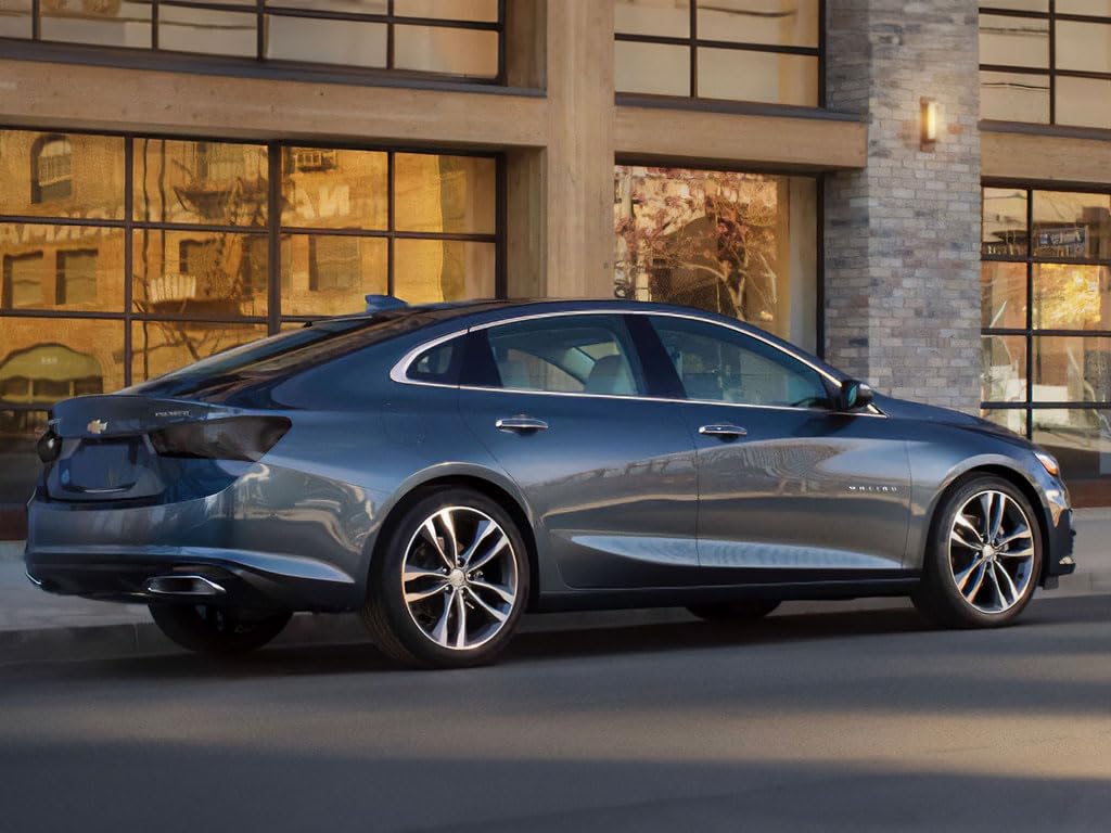 Rvinyl Tail Light Tint Covers Compatible with Chevrolet Malibu 2019-2023 - Blackout Smoke