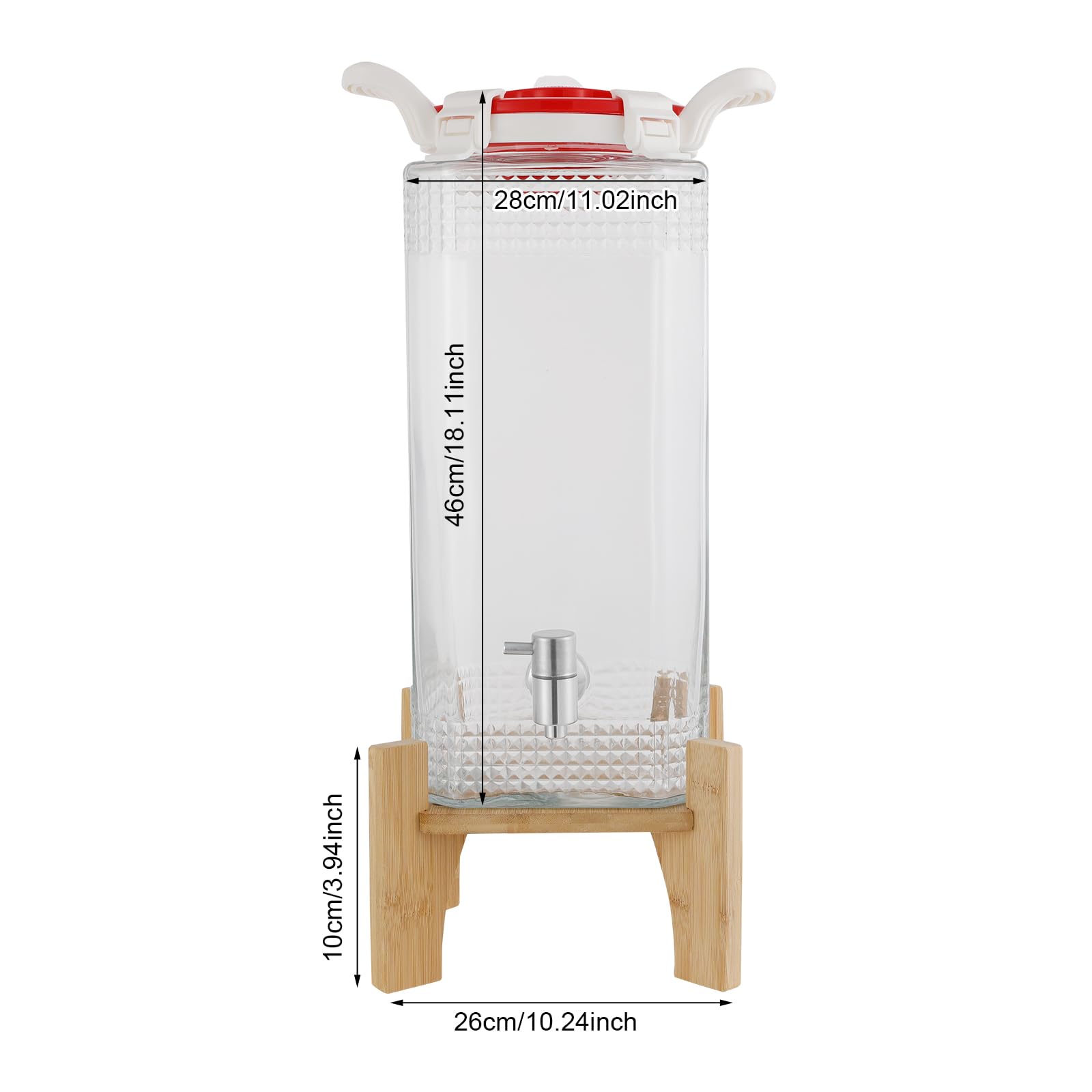 Dispenser per bevande, dispenser per succhi con supporto e rubinetto per buffet, hotel, ristoranti, capacità: 10 kg