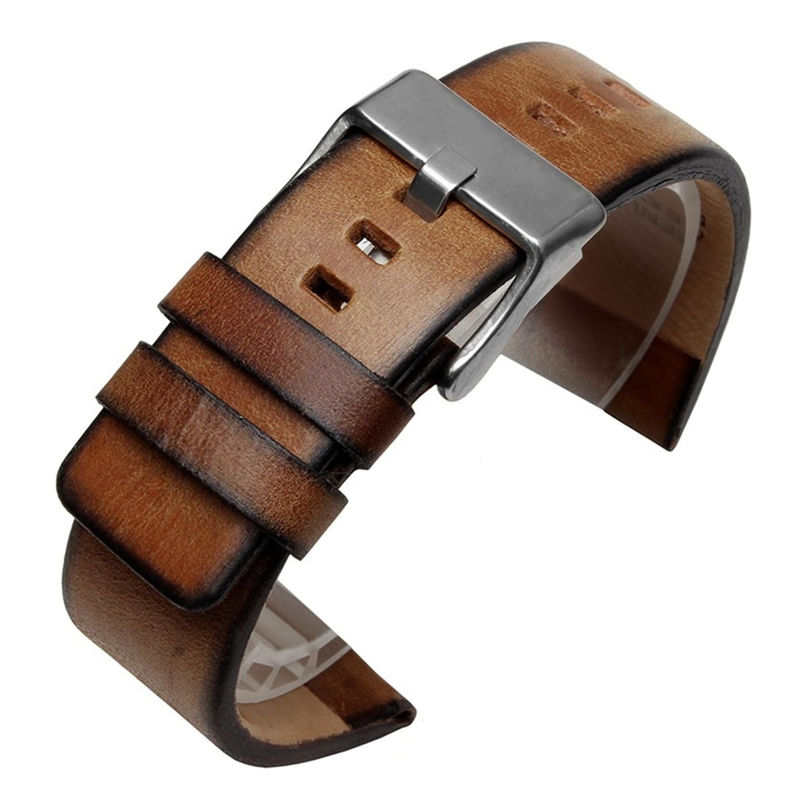 yingyingjia Cinturino In Pelle Di Vacchetta Compatibile Con Cinturino Diesel Retrò In Pelle Marrone Da Uomo 22 Mm 24 Mm 26 Mm