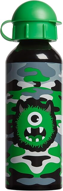 Tinc Green Monster Camo Reusable Metal Water Bottle - 500ml - Single Skinned - BPA Free (WBMCAHGR)