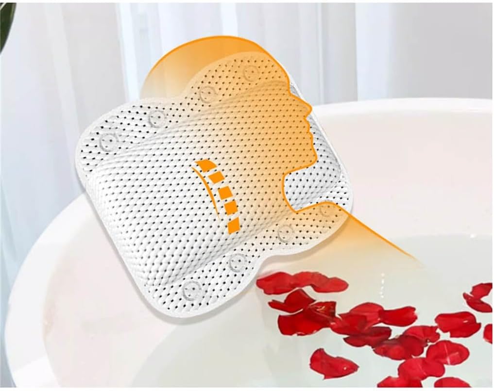 PVC Foam Bathtub Pillow Bathroom with Suction Cups Bath Non-Slip Waterproof Sponge
