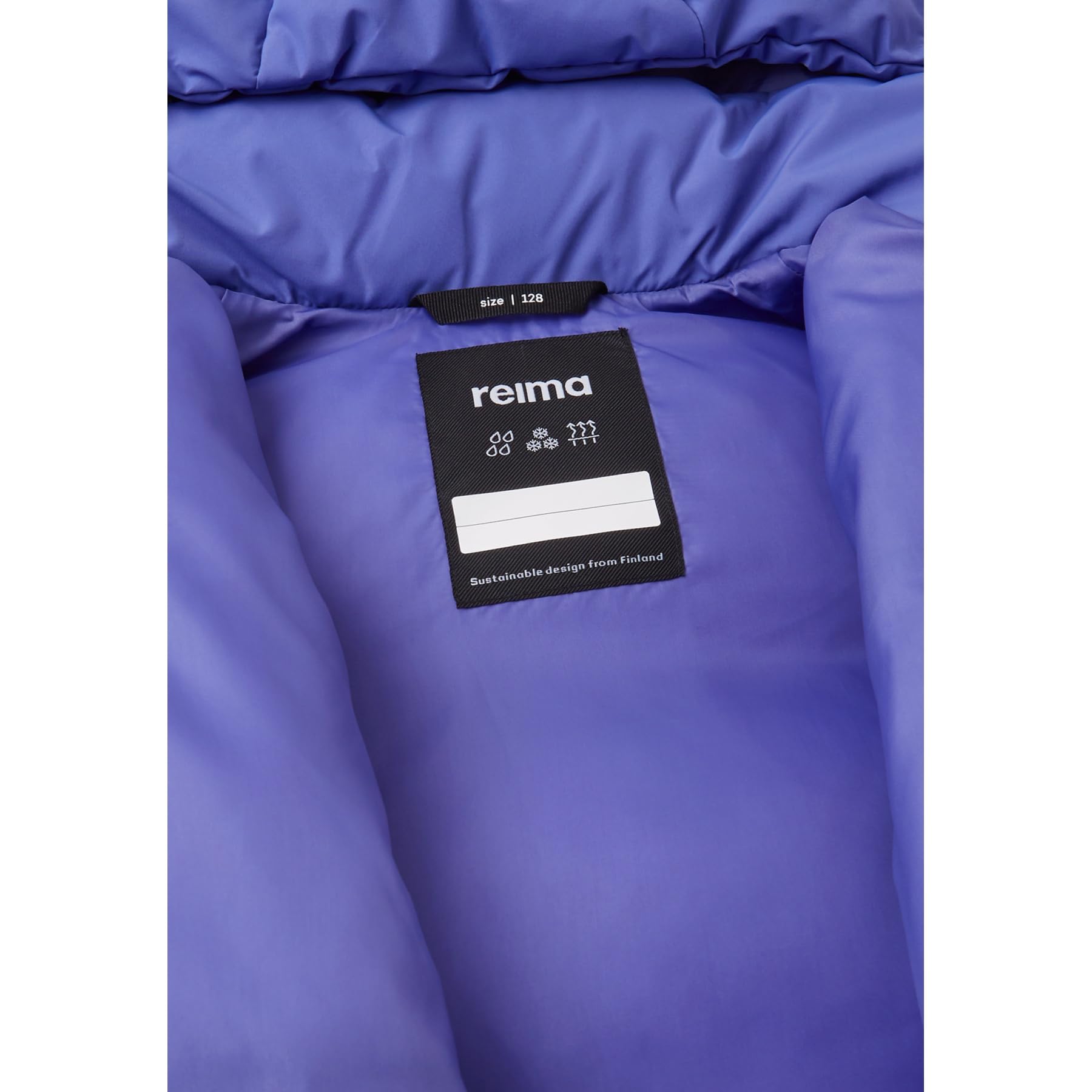 Reima Paimio (5100282A-67B0) dziecięca kurtka puchowa, niebieska, wodoszczelna, oddychająca, ocieplająca, z naturalnym wypełnieniem puchowym, wygodna