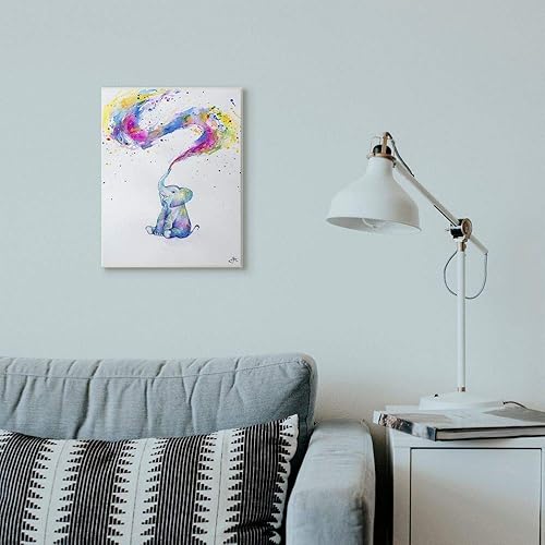 Miniatura 2 de Stupell Industries Colorido elefante abstracto animal acuarela pintura por artista Marc Allante Art, 13 x 0.5 x 19, placa de pared