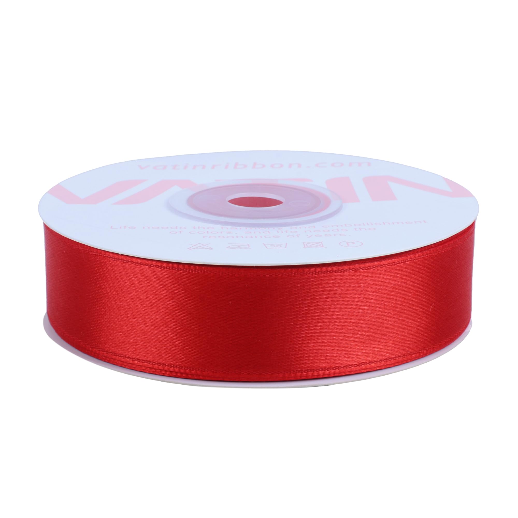 VATIN Red Satin Ribbon Polyester 20mm X 23m(25 Yards) Craft Fabric Ribbon Perfect for Gift Wrapping,Hair Bow,Party Balloon Trimming - Image 4