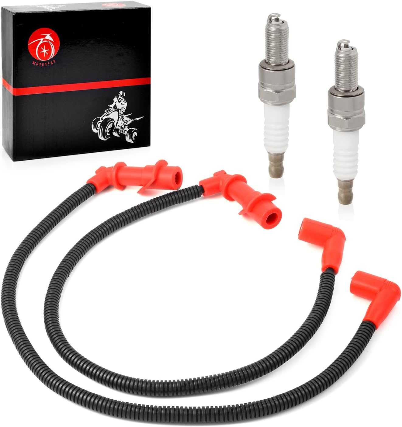 Ignition coil Spark plug Cap & Wire and Spark plug for Polaris Sportsman Ranger 700 800 2005-2016 RZR 4 S 800 2008-2010