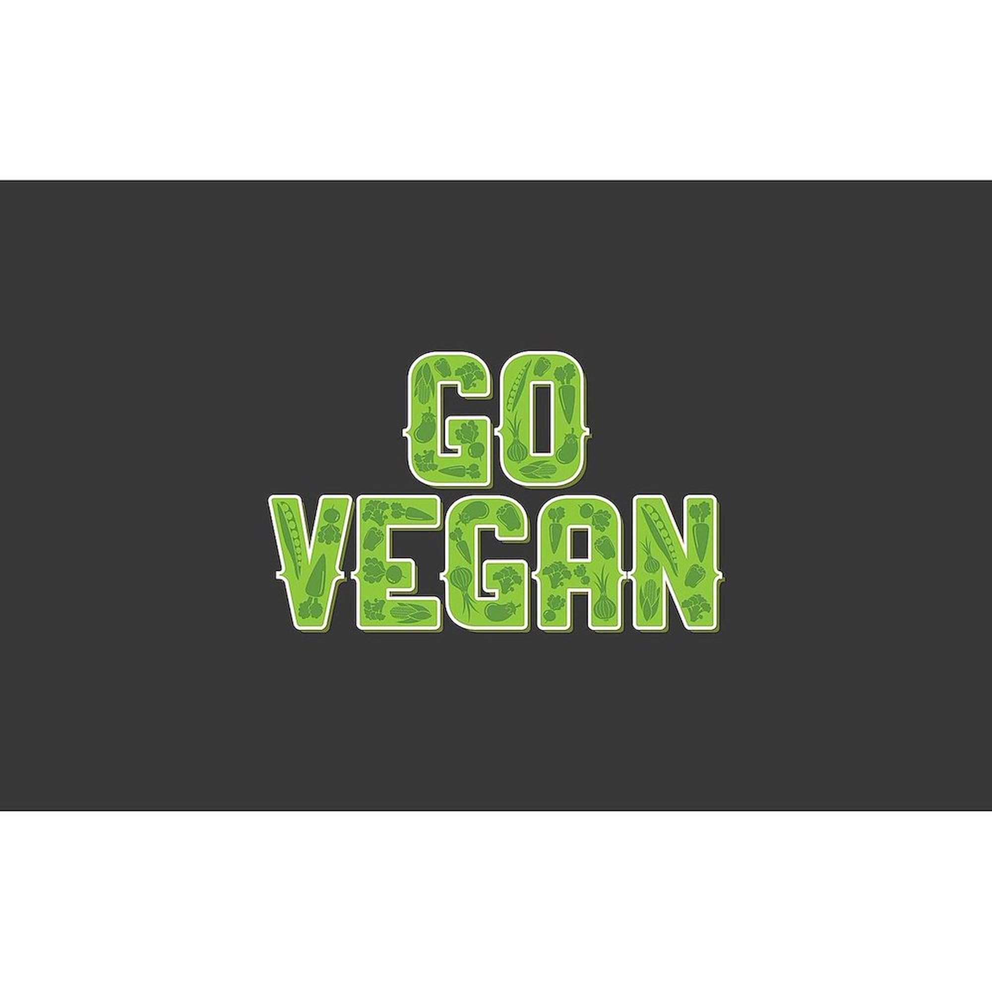 CafePress Go Vegan Oval Car Bumper Sticker