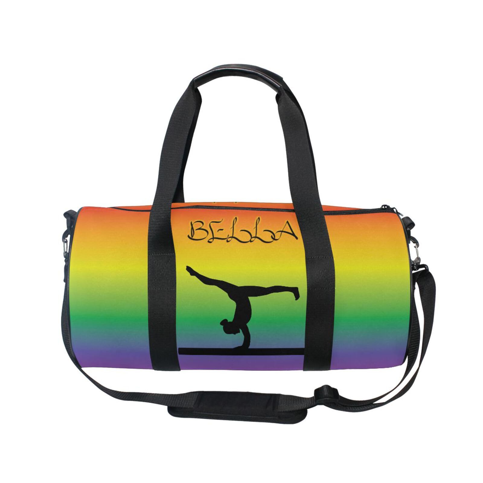Borsa da danza personalizzata per ragazza, borsa sportiva multicolore luminosa astratta, borsa da sport, borsa da week-end, borsa da viaggio, borsa da ginnastica, Colore 4