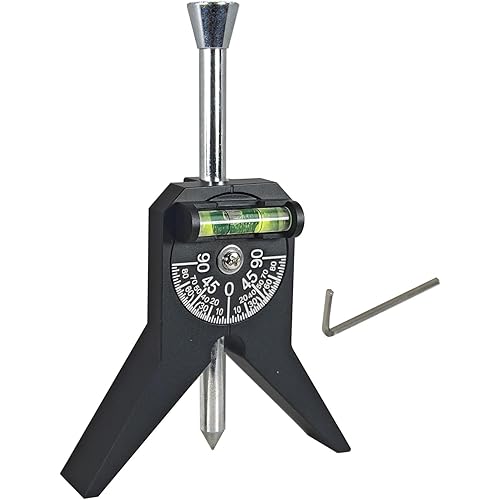 2024 New Upgraded Pipe Center Finder Matte Black, Pipefitter Tools With Centering Head, Measure Pipe Diameter Over 1/2" & up With 4" Y-Type Base and Adjustable Dial Bubble Protractor